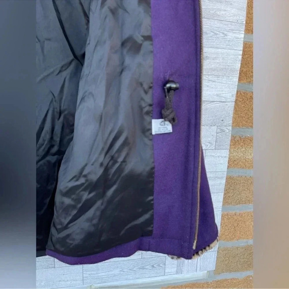 Carolina herrera wool purple Cheetah zip jacket Size medium - Picture 10 of 14